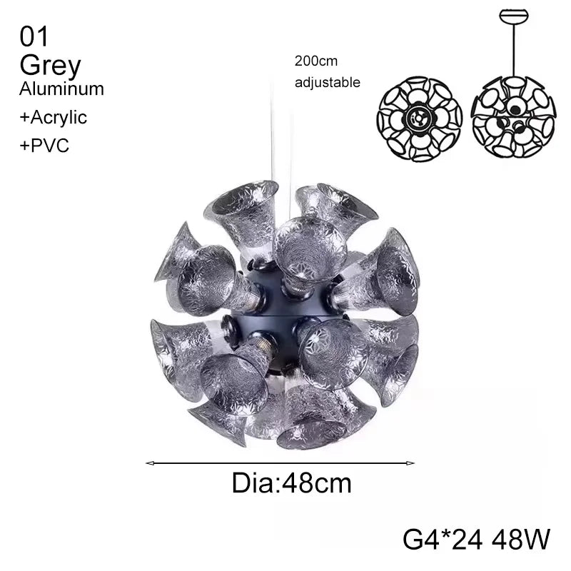Afralia™ Designer Luxury Chalice Lamp for Living Room Bedroom Hotel Project Décor Home LED Suspension Luminaire