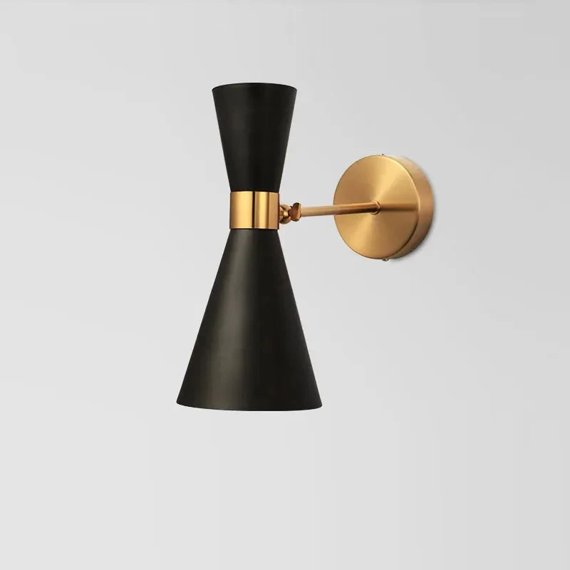 Afralia™ Minimalist Gold Black Bedside Wall Light for Nordic Home Living