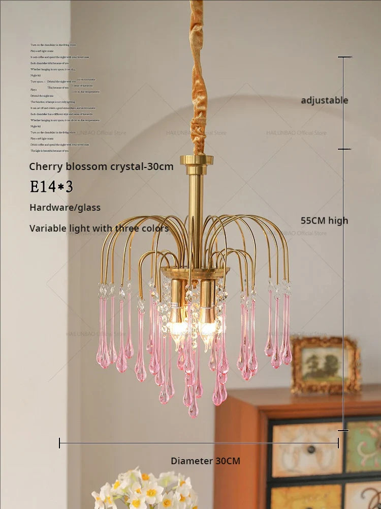 Afralia™ Vintage Crystal Glass Chandelier for Living Room, Dining Room, and Bedroom