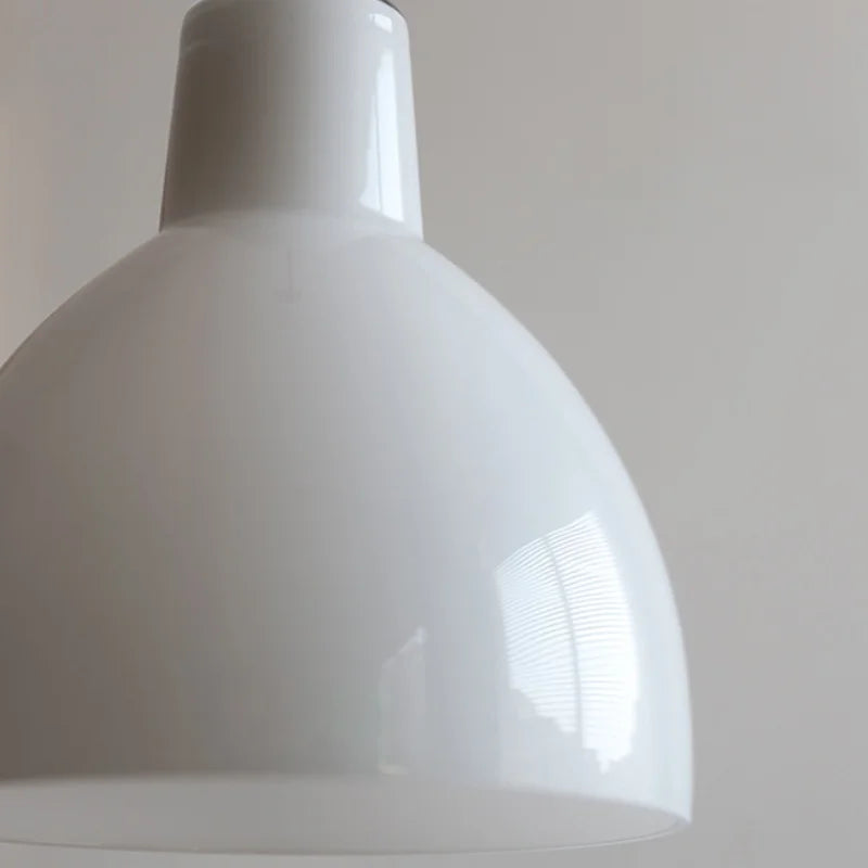 Afralia™ White Glass E27 LED Pendant Light Fixture Modern Adjustable Hanging Lamp