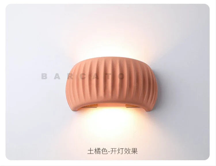 Afralia™ Pumpkin LED Wall Light in Cement Grey Finish for Outdoor Industrial Atmosphere