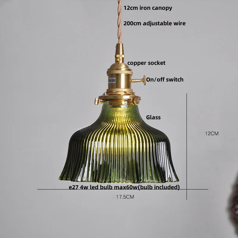 Afralia™ Clear Glass LED Pendant Light Fixture for Modern Home Decor