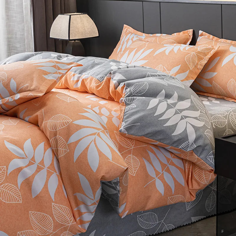 Afralia™ Soft Plant Printed Bedding Sets Cozy Quilt Cover for Summer & Autumn