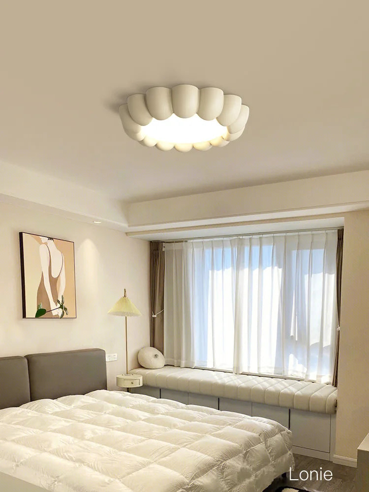 Afralia™ Cream Wind Bedroom Ceiling Lights - Full Spectrum Internet Celebrity Design