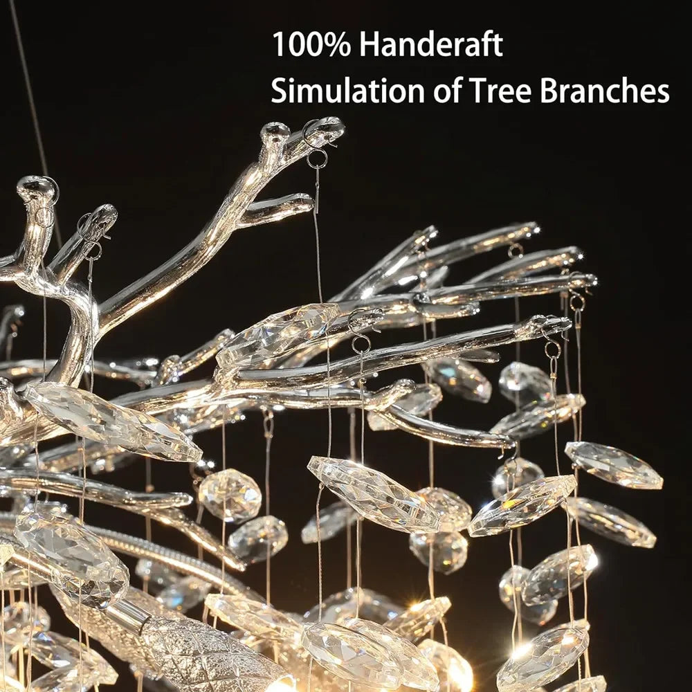 Afralia™ Crystal Suspension Pendant Light: Elegant Chandelier for Dining Room, Living Room, Kitchen