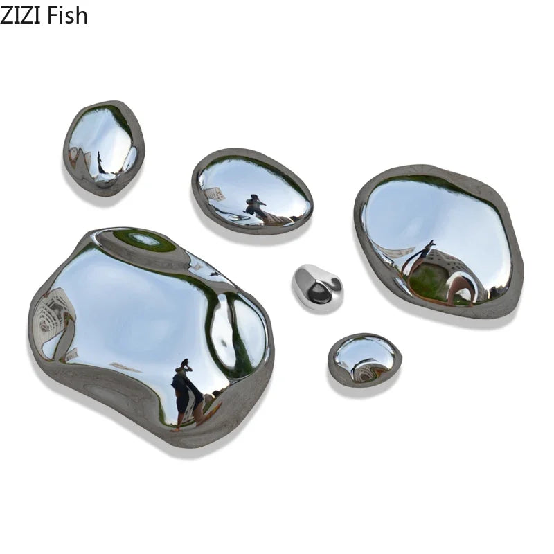 Afralia™ 3D Stone Wall Ornaments: Room Aesthetics & Decoration - Plating Craft Stone Pendants