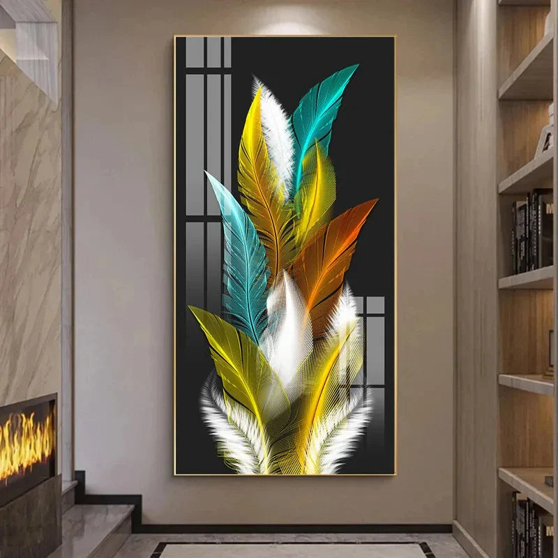Afralia™ Feather LED Wall Light for Bedroom Living Room Study and Lobby