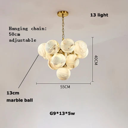 Afralia™ Pingpong G9 LED Chandelier Lighting for Living Room