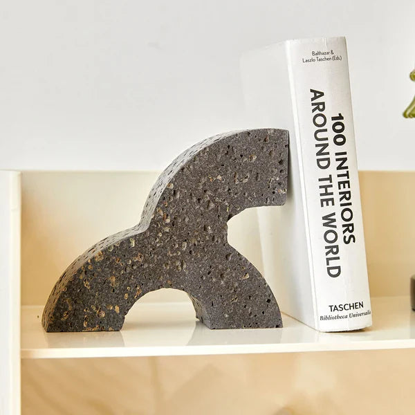 Travertine Bookends Desk Organizer Book Holder by Afralia™