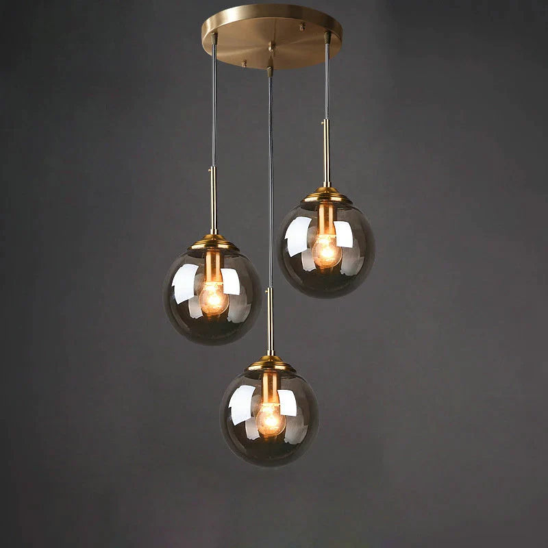 Afralia™ Glass Pendant Lamp LED Hanging Light for Dining Room Kitchen Island Bedroom