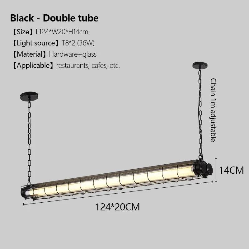 Afralia™ Glass Linear Chandelier for Long Bar & Restaurant Lighting