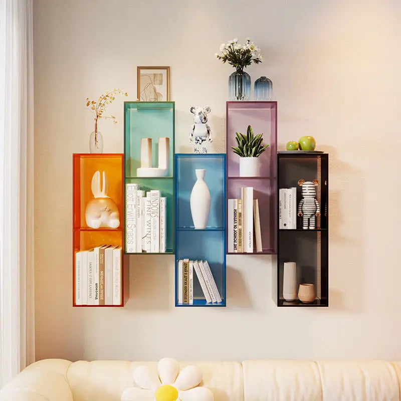 Afralia™ Modern Solid Wood Wall-Mounted Bookcase Shelf for Home Living Room Bedroom