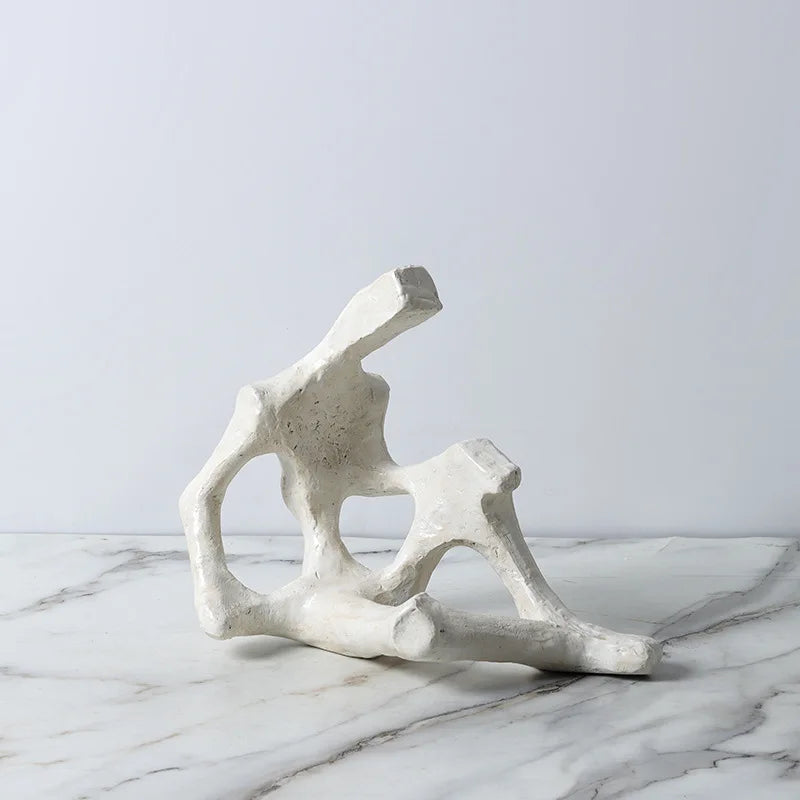 Afralia™ Abstract Skeleton Decor Figure Sculpture | Home Decoration Figurine