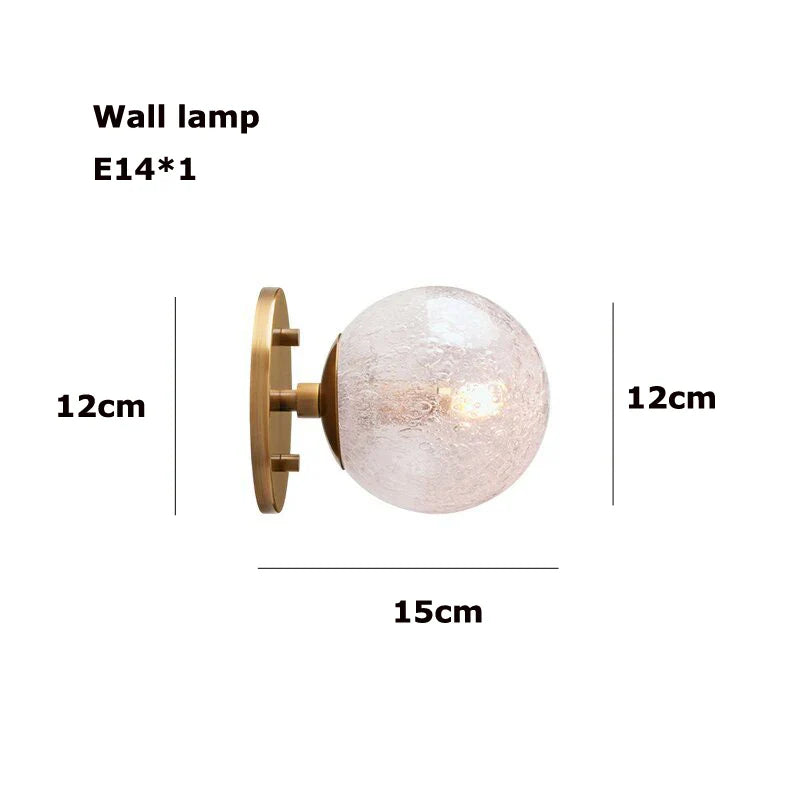 Afralia™ American Glass Bubble LED Chandelier - Trendy Vintage Hanging Lamp for Dinning Room