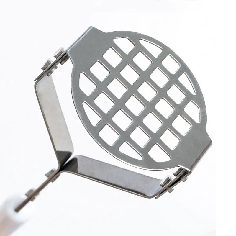 Afralia™ Stainless Steel Potato Masher & Food Crusher for Kids; Kitchen Fruit & Vegetable Tool