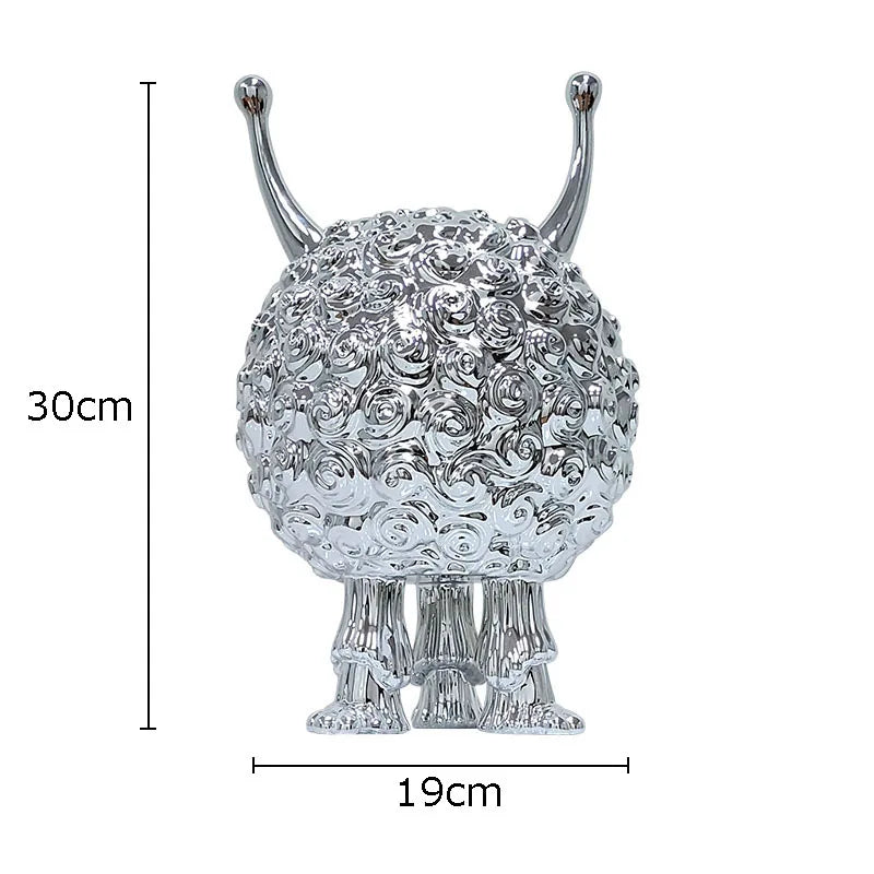 Fluffy Monster Statue Ornament for Modern Home Decor by Afralia™