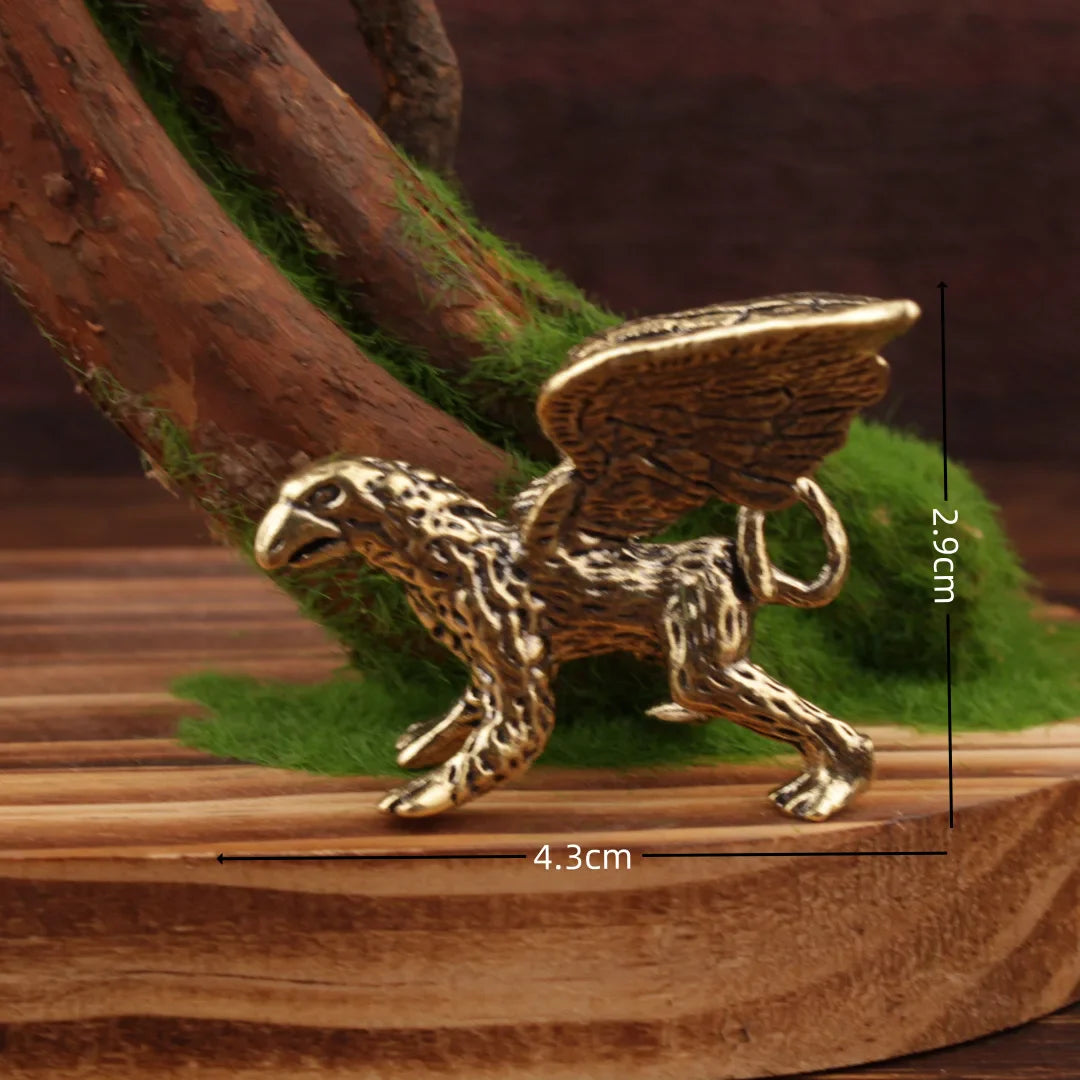 Afralia™ Brass Flying Dragon Sculpture Home Decor Ornament