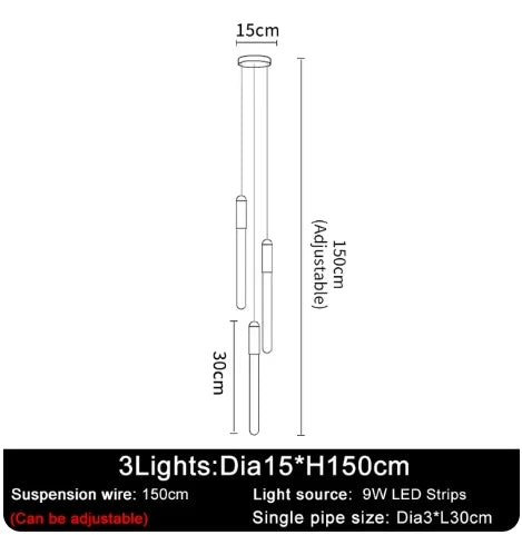Afralia™ LED Chandelier: Modern Staircase & Kitchen Pendant Light for Home Decoration