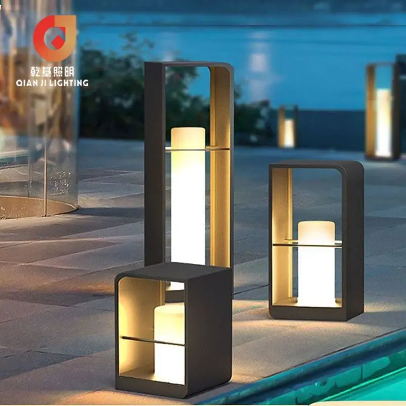 Afralia™ Solar LED Lawn Light: Waterproof Luxury Villa Garden Lighting IP65