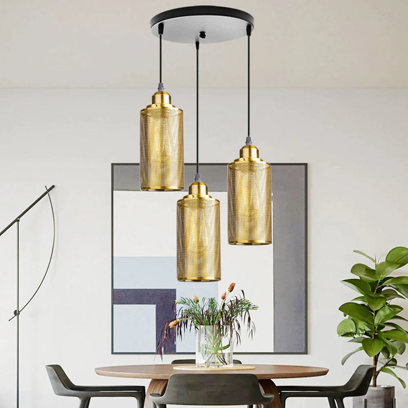 Afralia™ Modern Gold Pendant Light Fixture for Kitchen Island Dinning Room Bedroom