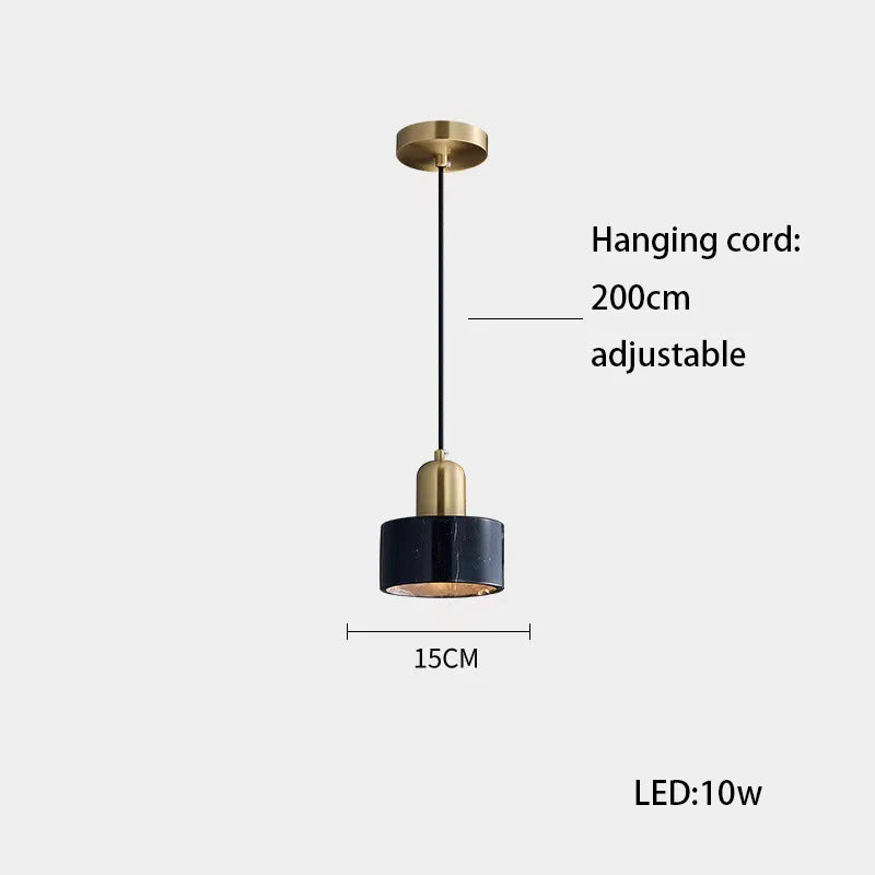 Afralia™ Marble Stone Pendant Chandelier - Modern Indoor Lighting for Dining Room & Bar