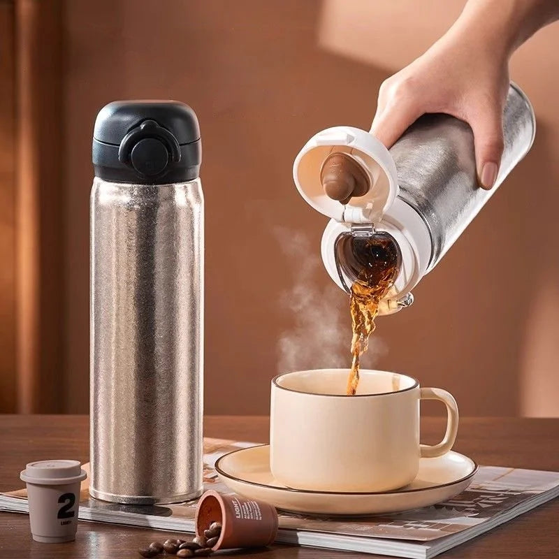 Afralia™ Titanium Vacuum Thermos Bottle Gift Set: High-grade Portable Hot Cup