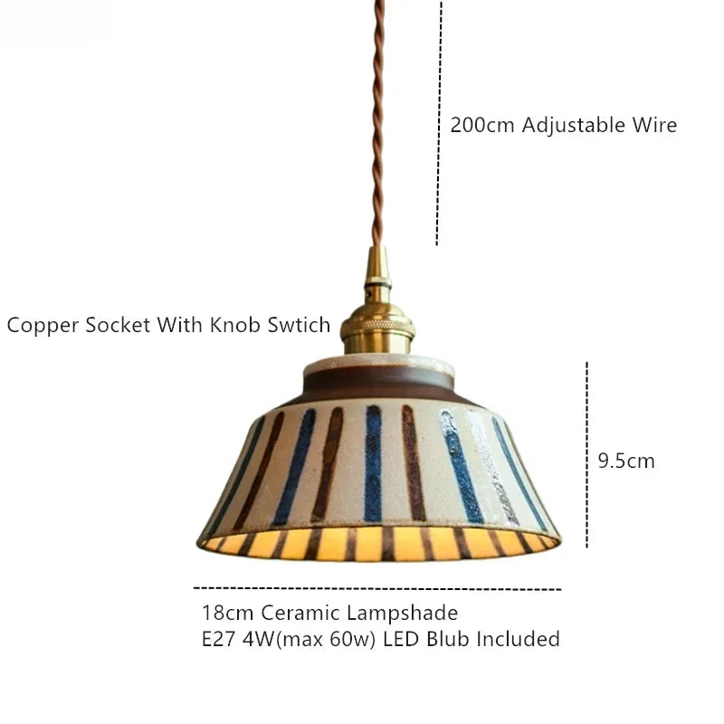 Afralia™ Nordic LED Pendant Lights 4W Ceramic Home Decor