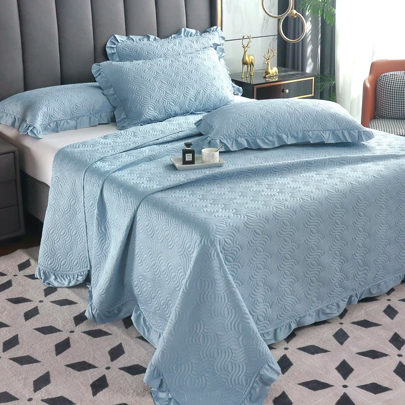 Afralia™ Silky Eucalyptus Fiber Quilted Bedspread for Cool Sleep