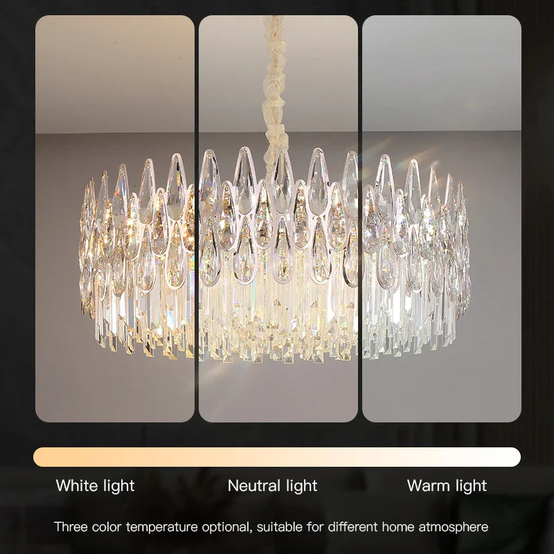 Afralia™ Crystal Chandelier Duplex Spiral Staircase Post-modern Luxury Light