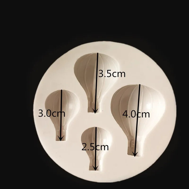 Hot Air Balloon Silicone Mold for Cake Decoration by Afralia™ - Chocolate Fudge Mold & Bakeware