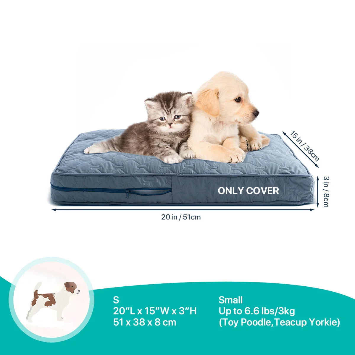 Afralia™ Orthopedic Large Dog Bed with Washable Cover, Foam Pet Mat, Quilted Dog Crate Bed