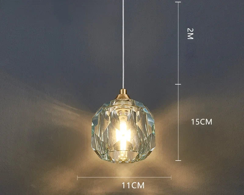 Afralia™ Modern Crystal LED Pendant Chandelier for Bedroom Living Room Dining Table