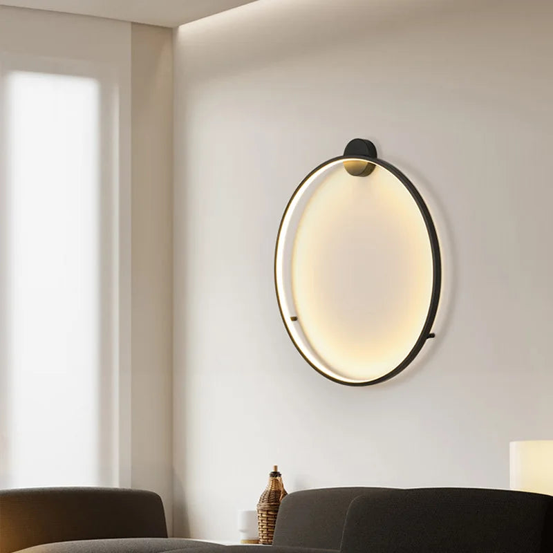 Afralia™ LED Wall Lights for Modern Circle Decor in Bedroom, Living Room, Restaurant