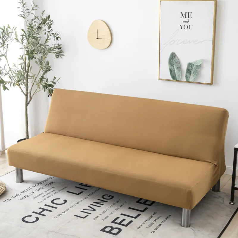 Afralia™ Solid Color Elastic Sofa Bed Cover Stretch Removable Washable Slipcover