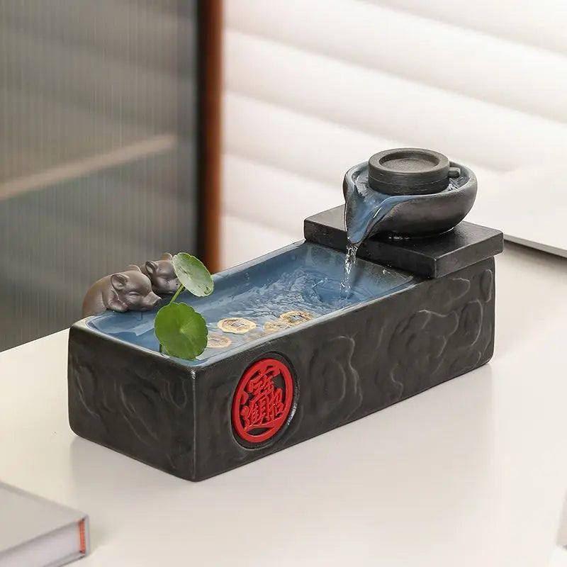 Afralia™ Feng Shui Ball Water Fountain Ornaments - Prosperity Home Decor