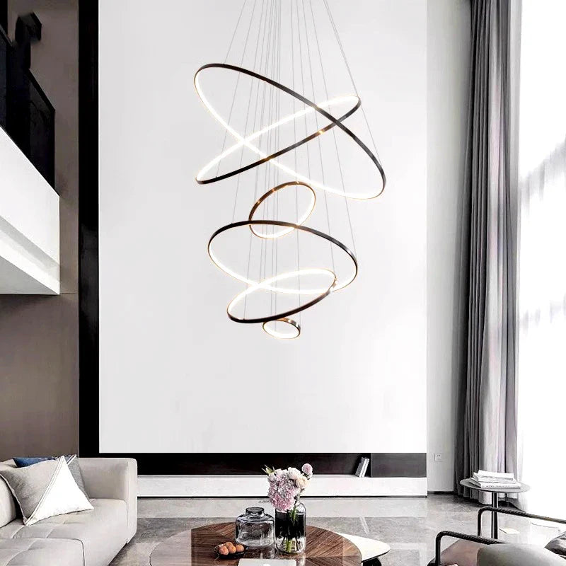 Afralia™ Modern Indoor Chandelier Pendant Light for Living Room | LED Ceiling Lamp