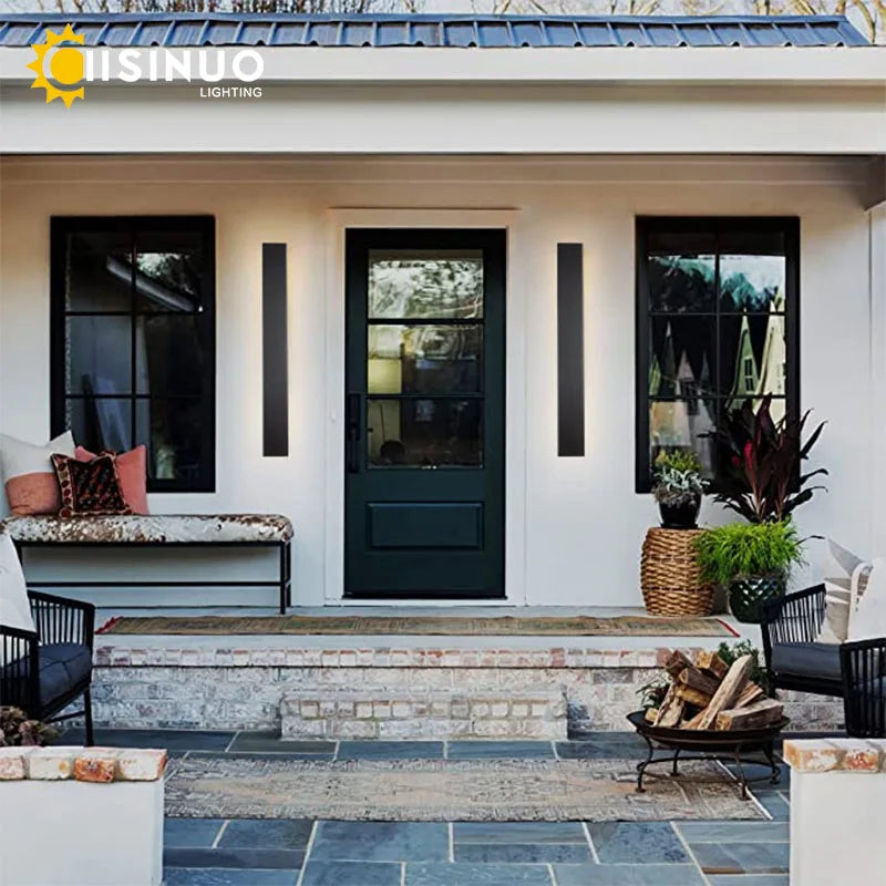 Afralia™ Outdoor Black Wall Sconce with Dimmer Switch for Bright Garden Lighting