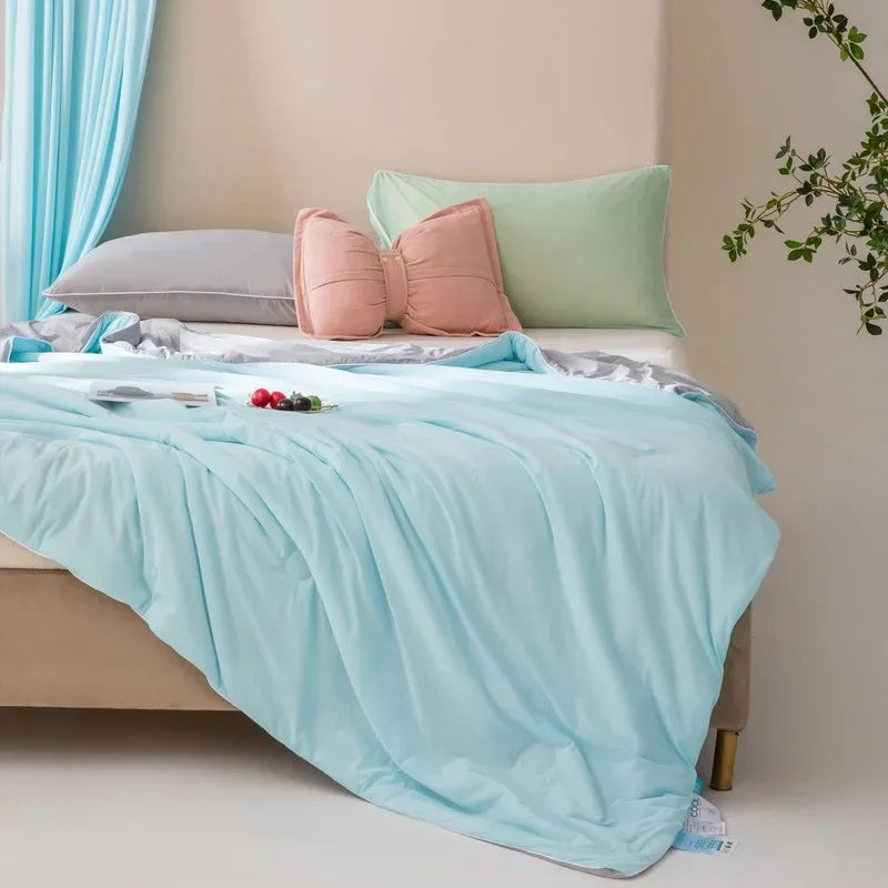 Afralia™ Cooling Quilt: Soft, Comfortable Queen Blanket for Summer Heat, Unique Cold Fiber Technology