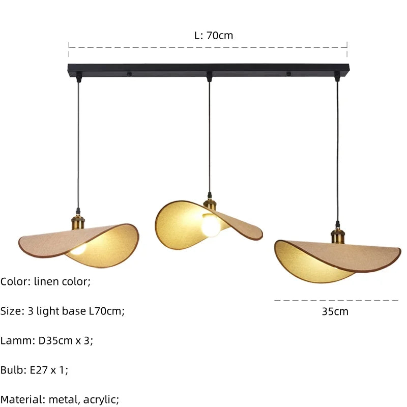 Afralia™ Retro Hat LED Pendant Light: Nordic Minimalist E27 Dining Room Hanging Lamp