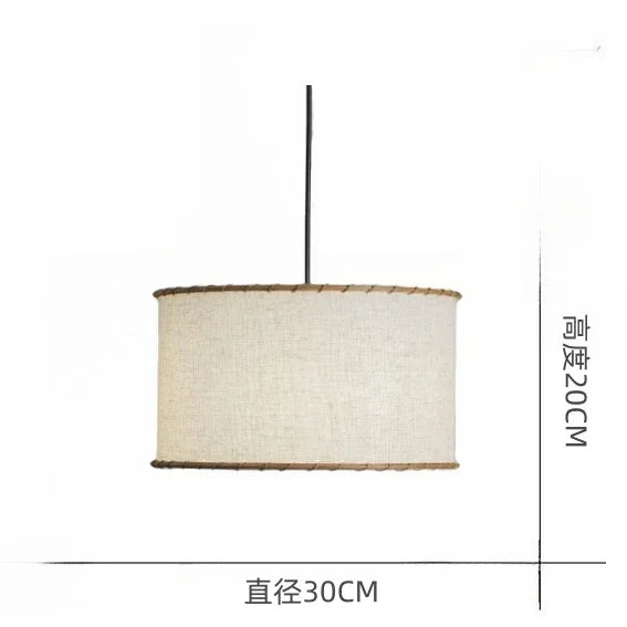 Fabric Pendant Lamp - Afralia™ Wabi Sabi Handmade Hanging Light for Home Decor
