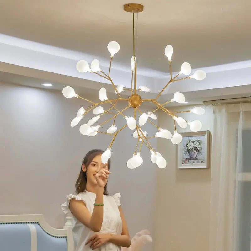 Afralia™ Modern Firefly Pendant Chandelier LED Light Acrylic Ceiling Lamp for Home Decor