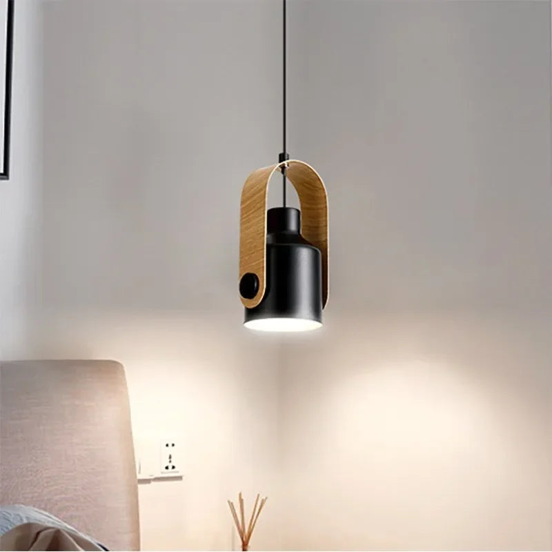 Afralia™ Macaron Iron LED Pendant Light for Bedroom Living Room Study Dining Room