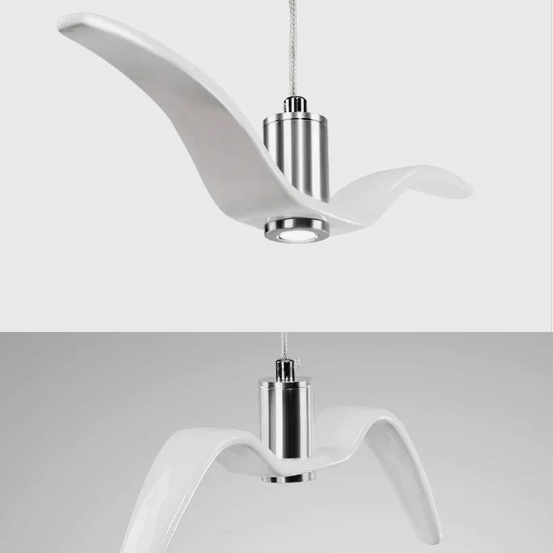 Afralia™ Seagull Design LED Chandelier for Bar/Kitchen Creative Bird Ceiling Light