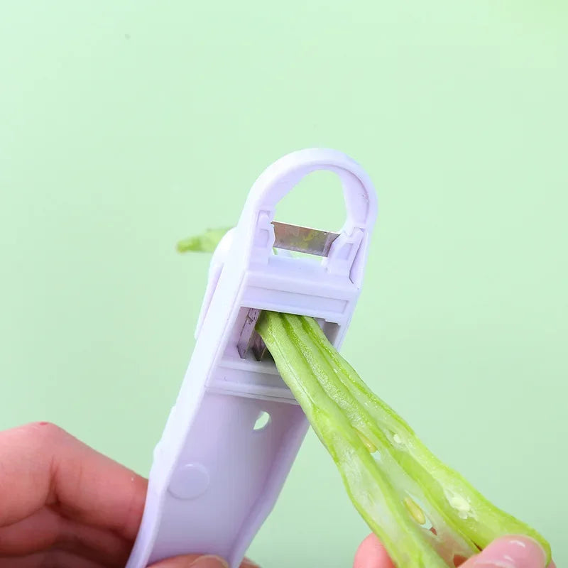 Afralia™ Bean Slicer Cutter Peeler Remover Kitchen Gadget Vegetable Fruit Stringer