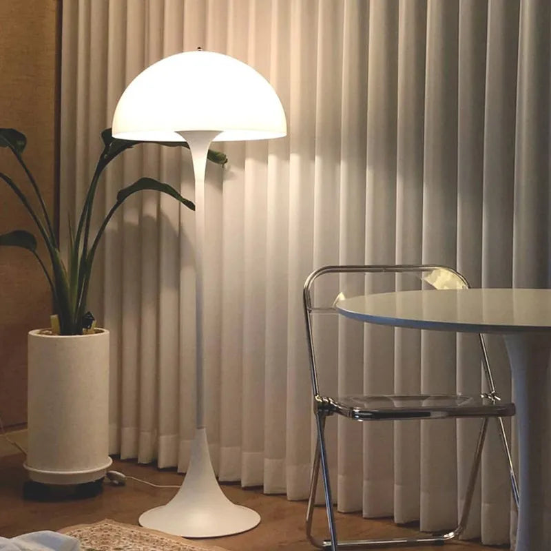 Afralia™ Modern Mushroom Table Lamp Panthella 320 LED Desk Lighting White Bedroom Living Room