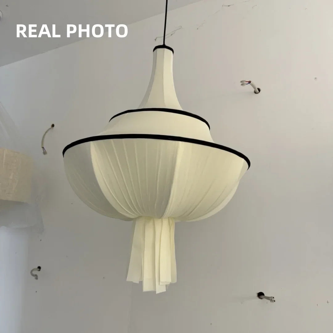 Afralia™ Creamy E27 Foyer Chandelier: French-Inspired LED Pendant Lights for Bedroom, Art Decor Lampara