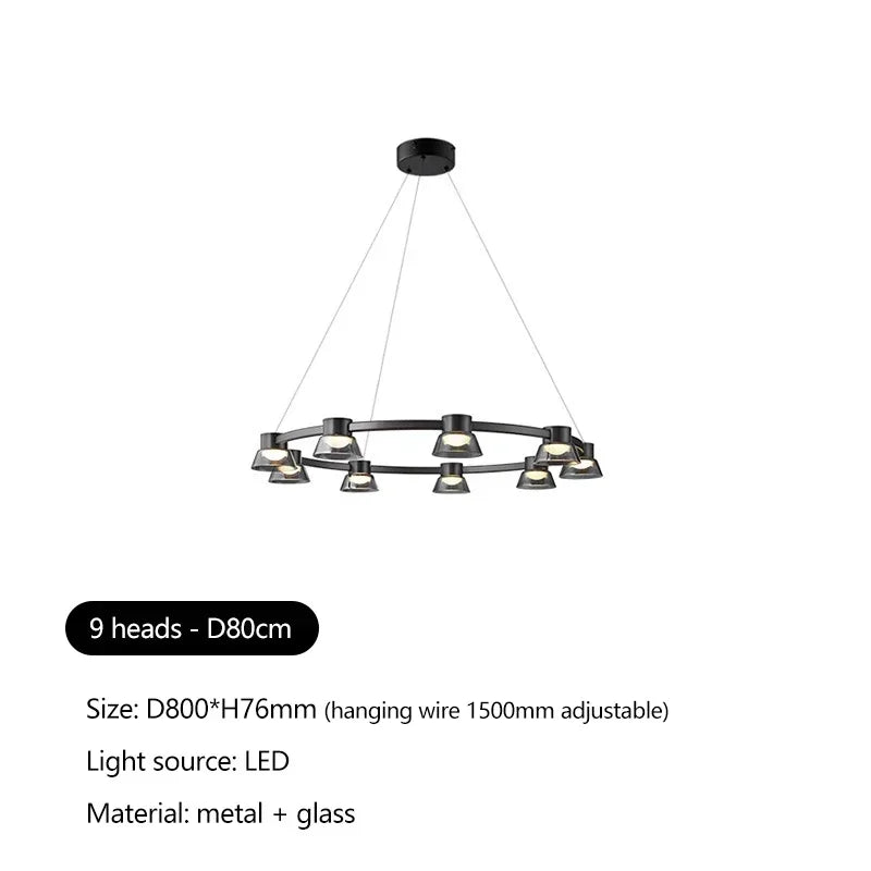Afralia™ Modern Italian Design Chandelier Pendant Light for Living and Dining Room