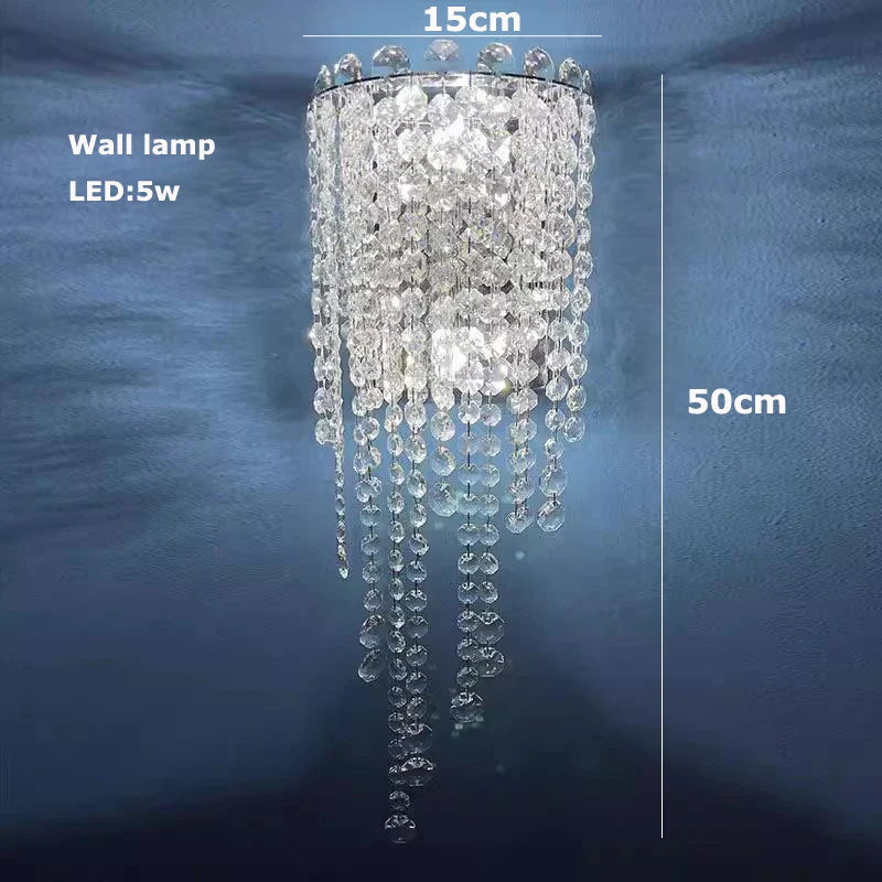 Afralia™ Luxury Crystal Chandelier: Modern LED Ceiling Light Fixture for Duplex Villa, Dimmable