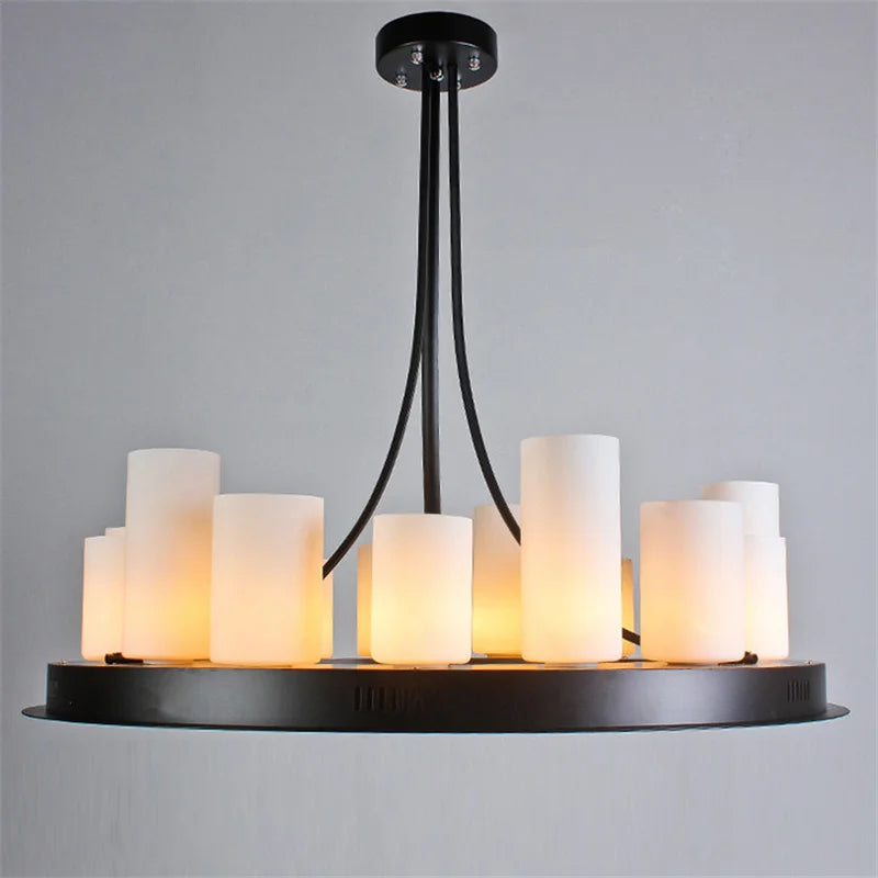 Afralia™ Nordic Glass LED Chandelier for Home Dining Living Room Pendant Lamps