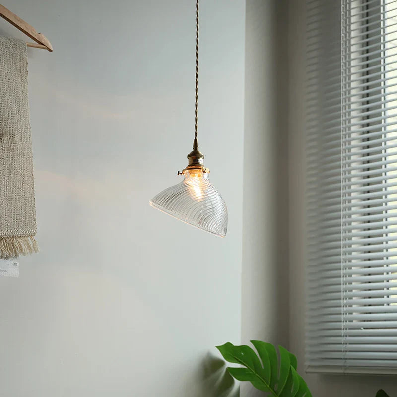 Afralia™ Clear Glass LED Pendant Light for Reading Living Dining Room